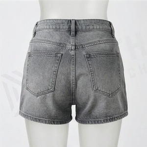 Shorts de Mezclilla de Cintura Alta para Mujer, Holgados, Transpirables, Lavados, Suaves, Elásticos, de Algodón, Casuales, para Verano, Estilo Urbano a la Moda - Product Image 2