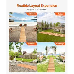 Passerella da Giardino in Legno di Cedro Antiscivolo, 2,4 m di Lunghezza x 5,2 m di Larghezza, con Filo Metallico, per Esterni, Collezione Stagionale - Product Image 5