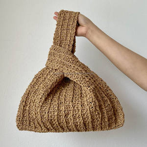 ¡OFERTA 2026! Bolso de Rafia Natural con Nudos para Mujer, Hecho en Vietnam - Product Image 1