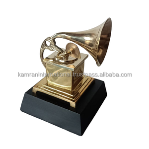 Reproductor de gramófono dorado, gramófono antiguo decorativo - Product Image 1