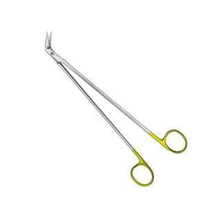 Ciseaux vasculaires chirurgicaux Debakey, angle de 45 degrés, 7 pouces, manuels, en acier inoxydable CB, certifiés CE, classe I, pour usage hospitalier, par SurgiRight - Product Image 1