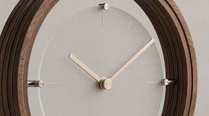 Minimalist Wooden Desk <b>Clock</b> With Quartz Movement Silent Non Ticking Circular Design - Product Image 2