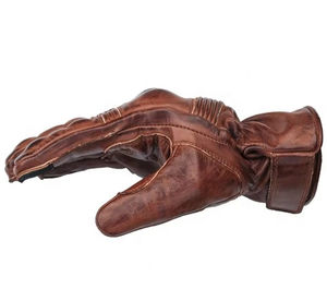 Guantes de Motocicleta de Invierno de Alta Calidad, Talla Grande, Transpirables, Ligeros, Resistentes al Viento, sin Mangas, de Cuero de Cabra Marrón, para Carreras - Product Image 2