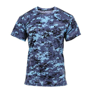 Camiseta Deportiva Casual de Manga Corta para Hombre, Ajustada al Cuerpo, de Tela Oxford, 100% Algodón, para Senderismo, Camuflaje, de Secado Rápido y Transpirable - Product Image 2