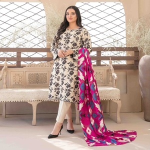 Ensemble Kurta en viscose trois pièces pour femmes Tawakkal Salwar Kameez Dupata robe indienne pour la fête vente entière du Pakistan Inde - Product Image 3
