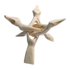 แท่นวางไม้คอบร้าสำหรับวางสิ่งศักดิ์สิทธิ์และของตกแต่งทางจิตวิญญาณ พร้อมที่วางธูปและเครื่องกระจายกลิ่นหอมแบบรักษ์โลก - Product Image 3