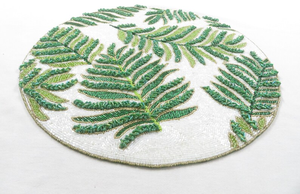 Handmade Beaded Placemat Beaded Charger- <b>Memorial</b> Gift By Blossom Craft India - Product Image 4