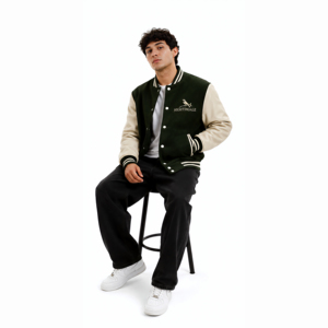 Custom Baseball <b>Jacket</b> Wool Body <b>Leather</b> Sleeve Chenille Letterman <b>Jacket</b> Embroidered Team Wholesale Varsity Letterman <b>Jacket</b> - Product Image 6