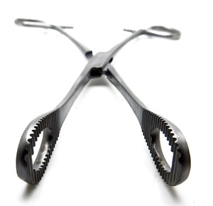 Pinzas Rectas de Esponja Foerster de Acero Inoxidable, Manuales, de Un Solo Uso, con Mordazas Dentadas, Instrumentos Quirúrgicos - Product Image 2