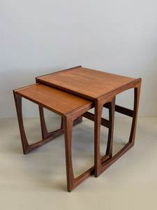 Custom Design Midcentury Modern Wooden Nesting Side <b>Tables</b> Convertible <b>End</b> <b>Table</b> Set with Customized Color for <b>Living</b> <b>Room</b> - Product Image 1