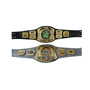 เข็มขัดแชมป์คุณภาพสูง SF และ Smoke ดีไซน์เยี่ยม พร้อมสายรัดสีดำและสีเทาคุณภาพพรีเมียมจาก Everest Designs สวมใส่สบาย - Product Image 1