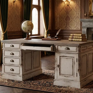 Zelda Solid Teak Wood Eco-Friendly Contemporary Office Desk Minimalist Natural Finish Executive <b>Workstation</b> Home Office - Product Image 2