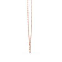 Collier pendentif cercle en or rose 14 carats avec diamants de laboratoire de luxe de formes variées