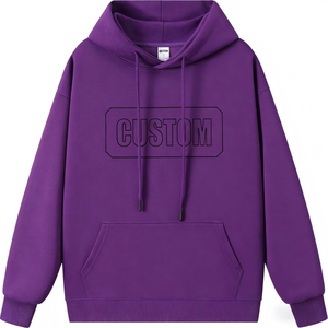 Sudadera con Capucha OEM de Invierno, Manga Larga, Forro Polar de Algodón, Personalizable con Logotipo Bordado e Impresión, Bolsillo Tipo Canguro - Product Image 1