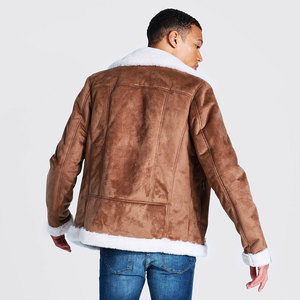 Chaqueta de Cuero Estilo Urbano, Nueva Colección, Excelente Calidad, Producto Más Demandado, Chaqueta de Cuero con Forro de Borrego para Hombre - Product Image 5