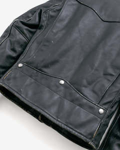 Veste moto en cuir véritable noir pour homme de qualité supérieure, fermeture éclair, col rabattable, coupe classique, style automne, vente en gros - Product Image 3