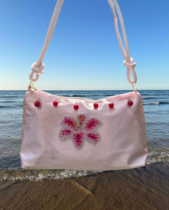 Sac fourre-tout en coton brodé personnalisable avec perles, grande capacité, sac à bandoulière pour femme, idéal pour la plage, les voyages et l'usage quotidien MULTI - Product Image 3