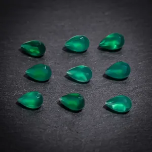 Piedra Preciosa de Ónix Verde Natural de 3x5 mm, Forma de Pera, Facetada, para la Elaboración de Pendientes Hechos a Mano y Joyería Fina - Product Image 5