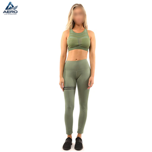 Nuevo Conjunto de Yoga sin Costuras para Mujer, Leggings de Cintura Alta y Sujetador Deportivo, Verde Oliva, Ropa Deportiva para Gimnasio, Trajes de Entrenamiento - Product Image 1