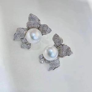 Pendientes de Perlas Naturales de 9-10 mm, Chapados en Oro de 18K, Estilo Casual, Versátiles, para Primavera/Verano, Moda - Product Image 3