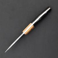 Couteau à Découper en Acier Damas en Gros, Lame Fixe Personnalisée avec Manche Bimateriaux en Bois, Couteau de Camping et d'Extérieur EDC, OEM