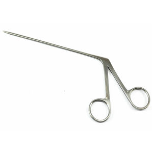 Pinzas microquirúrgicas pediátricas para oído, 8.4 cm, con mango de acero inoxidable tipo caimán y punta dentada, instrumento quirúrgico para pólipos - Product Image 2