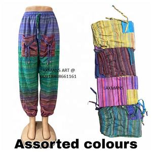 ชุดนอนผ้าฝ้ายฤดูร้อนแบบเชือกกางเกงผ้าฝ้ายหนากางเกงผ้าฝ้ายชุดนอนผ้าฝ้ายขายส่ง - Product Image 1