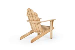 Chaise de jardin Adirondack en bois de pin, mobilier d'extérieur rustique, pieds coniques, durable, pour patio et balcon - Product Image 2