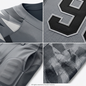 Custom Sublimation American Football Uniform Wholesale Adult Team Jersey <b>Padding</b> Tackle Twill Mesh Breathable 100% Polyester - Product Image 3