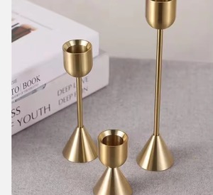 Luxury Golden <b>Brass</b> <b>Candlestick</b> Holder Set for Home Decoration with Durable Design At Cheap Price - Product Image 5