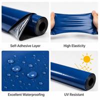 Vente Flash : Membrane d'étanchéité TPO autocollante anti-corrosion pour réparation de toitures métalliques flexibles de 1,2 mm et 1,5 mm