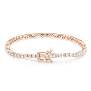 Wholesale 3.3CT Round Lab Grown Diamond Tennis <b>Bracelet</b> 9K Rose Gold Custom Fine Jewelry Manufacturer - Product Image 1