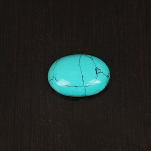 Pierre précieuse synthétique verte turquoise, cabochon ovale, 36 carats, 29x21mm, pierre lâche personnalisable pour la fabrication de bijoux - Product Image 3