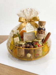 Panier à fruits rond en métal pour la cuisine, la table à manger, le rangement des fruits et légumes, panier décoratif pour comptoir, panier cadeau - Product Image 5