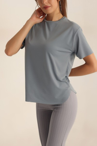 เสื้อยืดผู้หญิงแบรนด์สั่งทำพิเศษ โลโก้ตามต้องการ สำหรับฤดูร้อน แขนสั้น ผ้าฝ้าย 100% แห้งเร็ว เป็นมิตรกับสิ่งแวดล้อม รับผลิตแบบ OEM - Product Image 5