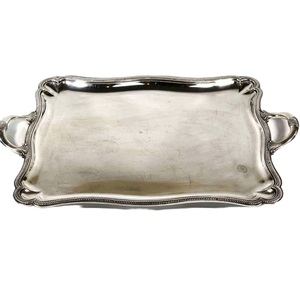 Elegant Cast Aluminum Serving <b>Trays</b> <b>Silver</b> Finish Rectangle Shape For Home & Hotels Tabletop Food & <b>Drinks</b> Serving <b>Trays</b> - Product Image 3