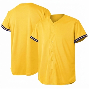 Camiseta de Béisbol para Hombre, Bordada, Uniforme de Béisbol de Canadá y Estados Unidos, Manga Corta, Cuello en V, Cierre de Botones - Product Image 6