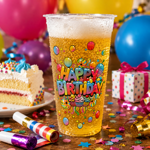 Vaso de plástico PP de polipropileno de 22 oz con impresión personalizada, tamaño alto natural para fiestas de cumpleaños, hecho en Indonesia - Product Image 6