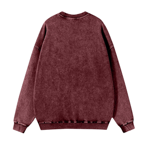 Sweat-shirt pour homme de qualité supérieure, coupe classique, épais, délavé à l'acide, 100% coton, écologique, respirant, séchage rapide, avec appliqué - Product Image 5