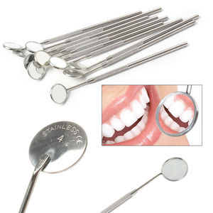 Miroir d'examen dentaire professionnel avec manche en acier inoxydable poli pour l'inspection buccale et les essentiels de la pratique dentaire - Product Image 5