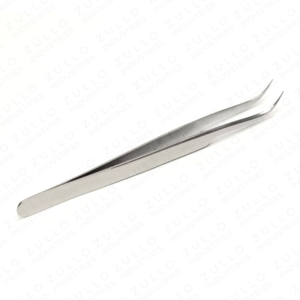 Zullo Industries Professional Stainless Steel Eyelash Extension Tweezers Private Label Pointed Needle Tip Silver Lash <b>Tool</b> - Product Image 2