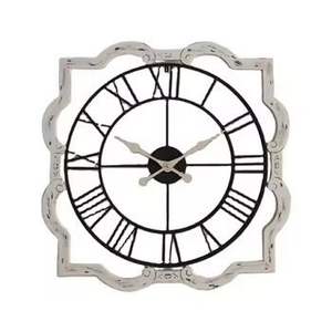 Modern Minimalist <b>Wall</b> <b>Clock</b> Black Metal Multi Line Cross Design Silent Quartz Movement for Luxury Living Room Office <b>Decor</b> - Product Image 5