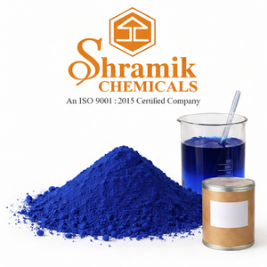 Pigment organique bleu rougeâtre Shramik Chemical, poudre de phtalocyanine de cuivre, pureté 100 %, MF C32H16CuN8, CAS 147-14-8 - Product Image 1