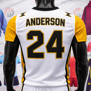 Uniforme Personalizado de Fútbol Americano para Equipos Escolares, Manga Corta, Secado Rápido, Tejido de Poliéster Transpirable, Jersey Ligero Sublimado - Product Image 2