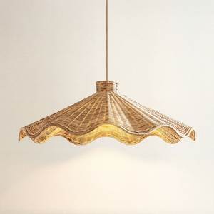 Woven Rattan <b>Ceiling</b> Pendant <b>Light</b> For Home <b>Office</b> Restaurant Natural Handmade Decorative Lamp Fixture - Product Image 1