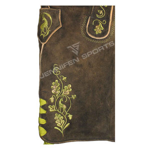 Pantalones Cortos de Cuero Genuino de Piel de Vacuno Estilo Bávaro Alemán, Diseño 2026, con Bordado Personalizado - Product Image 3