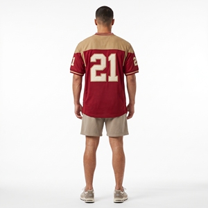 Men's Red Gold American Football <b>Jersey</b> Custom Number Print <b>Sports</b> <b>Jersey</b> Activewear <b>Sports</b> Clothes Wholesale - Product Image 2