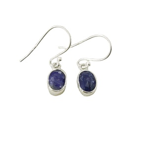 Nouveauté Fabulous Look Bleu Saphir En Gros 925 Boucle D'oreille En Argent Sterling Bleu Saphir Bijoux 925 Boucles D'oreilles En Argent Sterling - Product Image 1