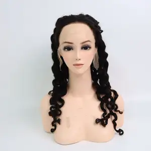 Wholesale Top Quality Black Color 1B Frontal 13x6 Wig 24 Inch Hair Extensions Malaysia Curly Hair Extensions