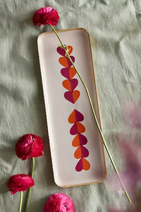 ถาดเสิร์ฟเคลือบสีแบบสั่งทำพิเศษ ถาดอาหารโลหะยาวทรงสี่เหลี่ยม ของตกแต่งกลางโต๊ะ สำหรับโรงแรม ร้านอาหาร และธุรกิจบริการ - Product Image 1